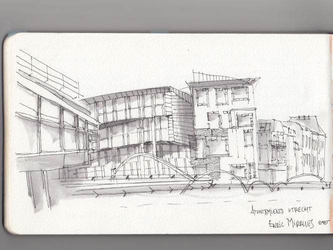 Dibujo cuaderno moleskine arquitectura - Pablo Martínez Alonso