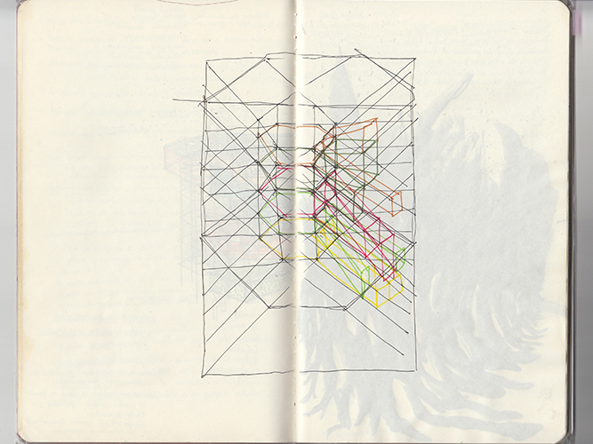 Dibujo cuaderno moleskine arquitectura - Pablo Martínez Alonso